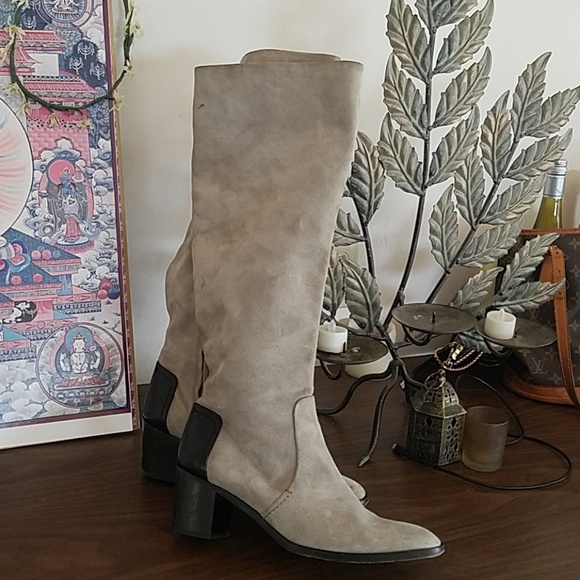 REED KRAKOFF SUEDE GRAY LEATHER BOOTS SIZE 41 - Picture 6 of 8
